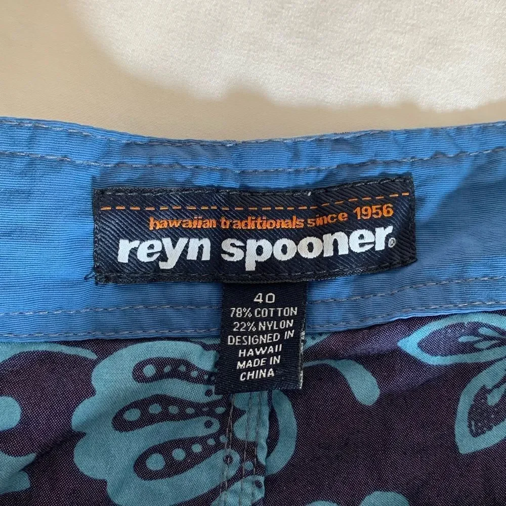Reyn Spooner Inside Out Print Board Shorts sz 40
